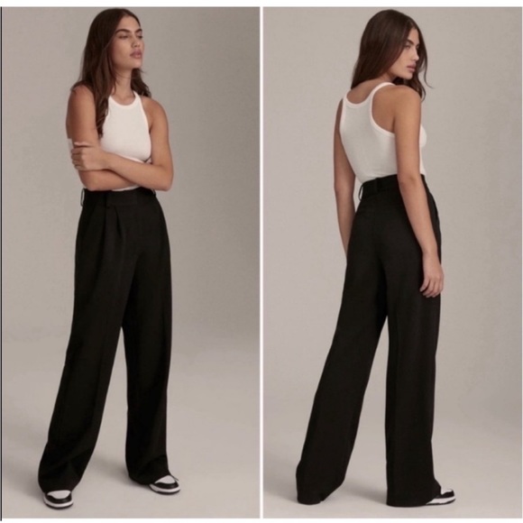 NEW Favorite Daughter The Favorite Pants Black High Waist Wide Leg Size 10 - Picture 1 of 8